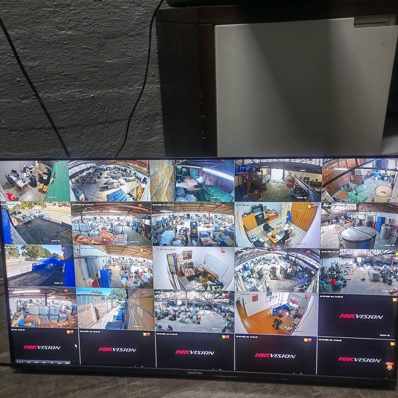 CCTV control room monitoring wall